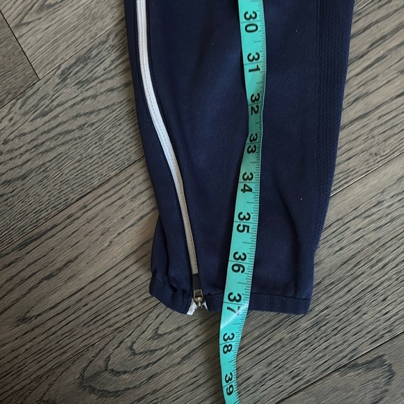 Puma Navy bllue and white striped jersey pants Sz M - Picture 8 of 12
